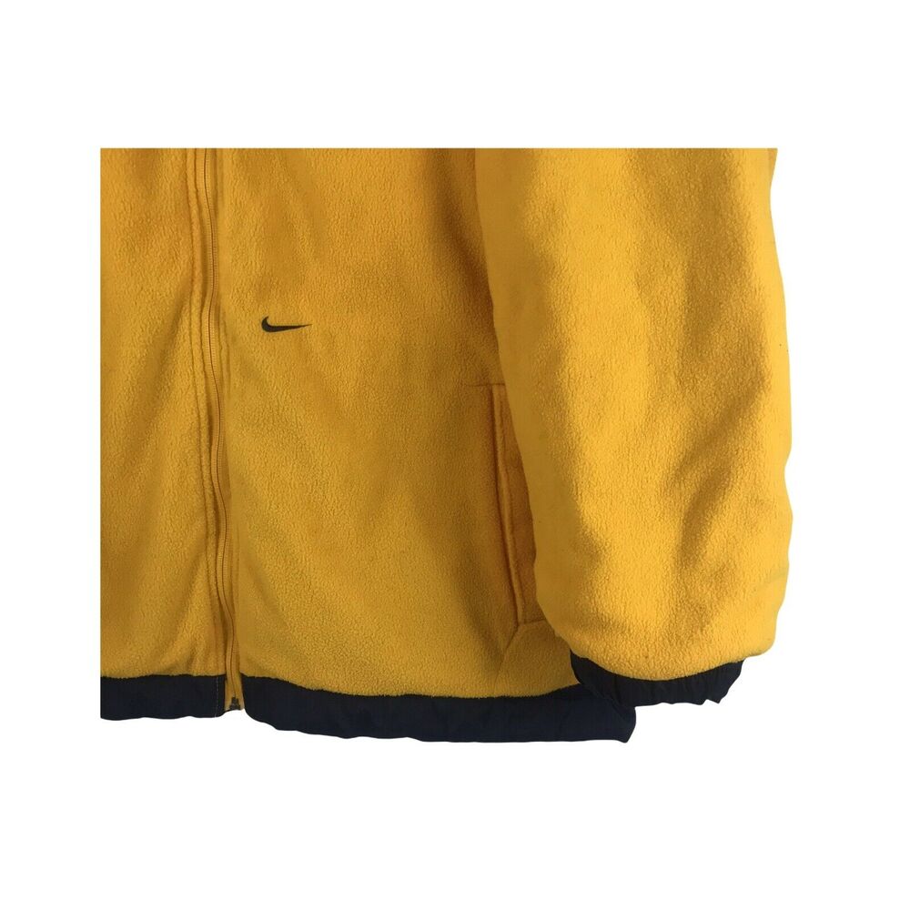 Vintage Reversible Nike Spellout Hooded Full Zip Jacket Size XL Blue & Gold - Picture 10 of 12